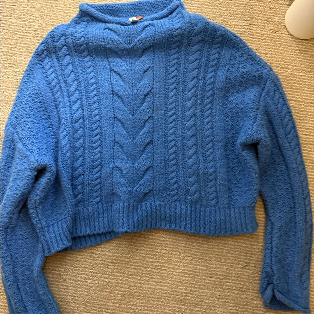 anthropologie blue pilcro sweater